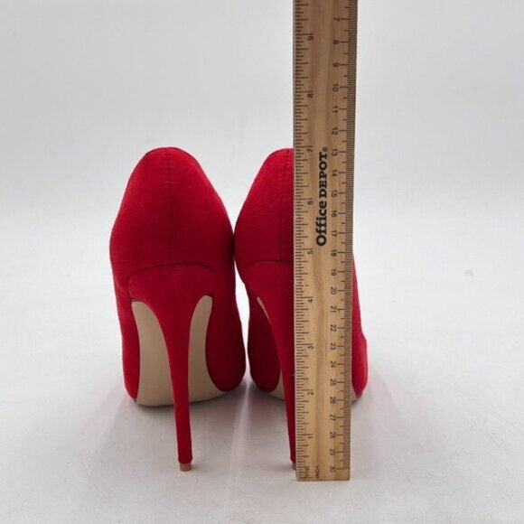 FSJ Red Women Classic Pointed Toe High Heels Sexy Stiletto Pumps Office Lady - Picture 4 of 7